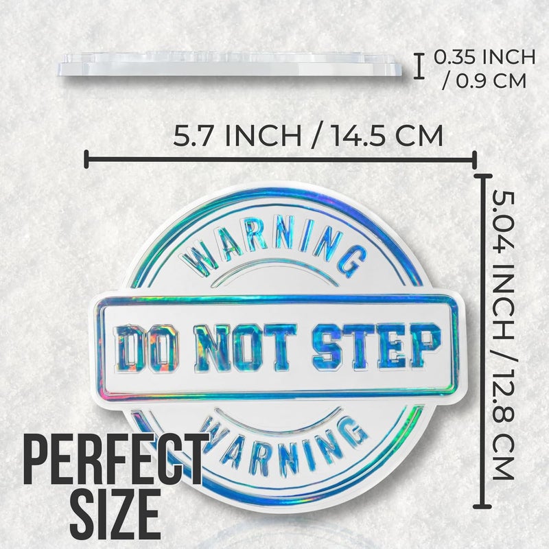devembr Snowboard Stomp Pads, Funny Stomp Pad Snowboarding with 3D Design, PVC-Material, Warning - Image 5